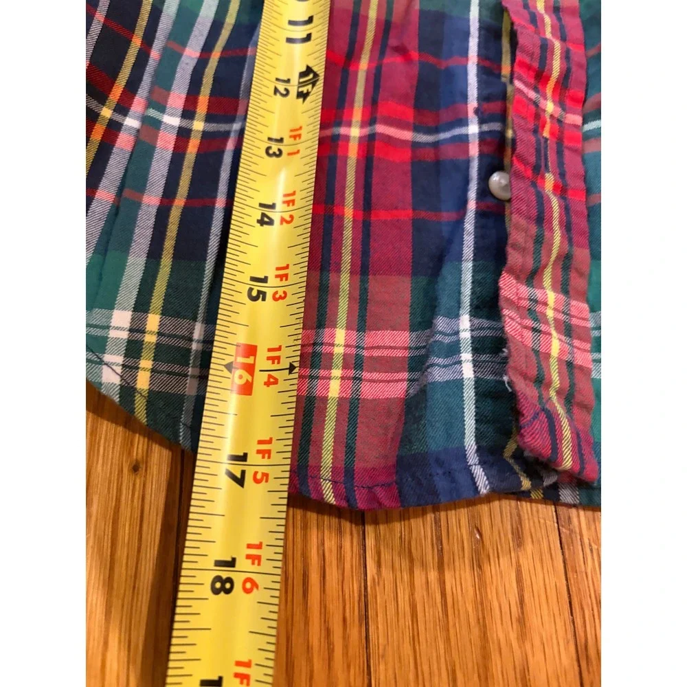 Ralph Lauren Boys Multi Color Plaid Button Down Shirt Long Sleeve Cotton 3T